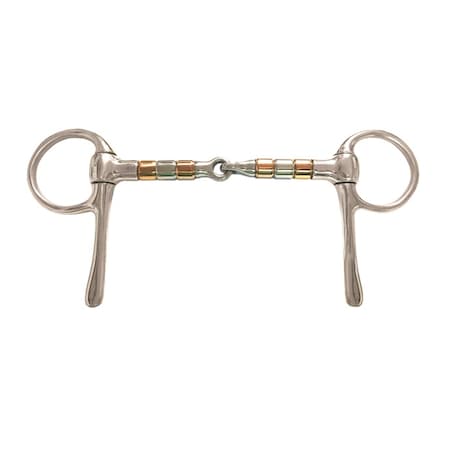 Jacks Imports Half Cheek Jointed Snaffle Bit with Copper Rollers 5" 21443-5